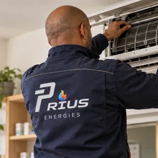 Technicien Prius Énergies en intervention